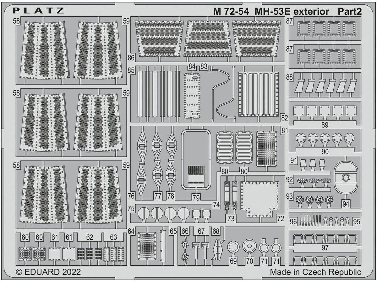Platz 1/72 MH-53E Sea Dragon Photo-Etched Parts For Exterior | 4545782082418