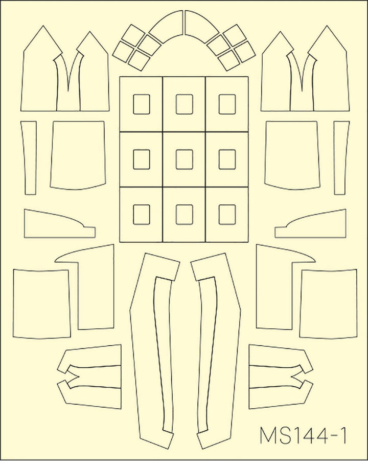 Platz Masking Sheet for 1/144 C-46D Commando | 4545782070132