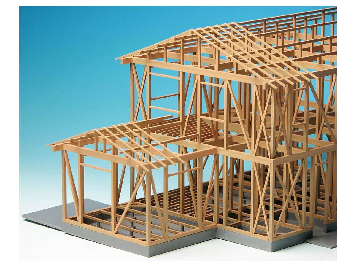 Platz 1/50 Japanese Modern Wooden House Timber Framing Construction Model | 4545782073799
