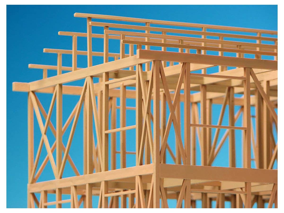 Platz 1/50 Japanese Modern Wooden House Timber Framing Construction Model | 4545782073799