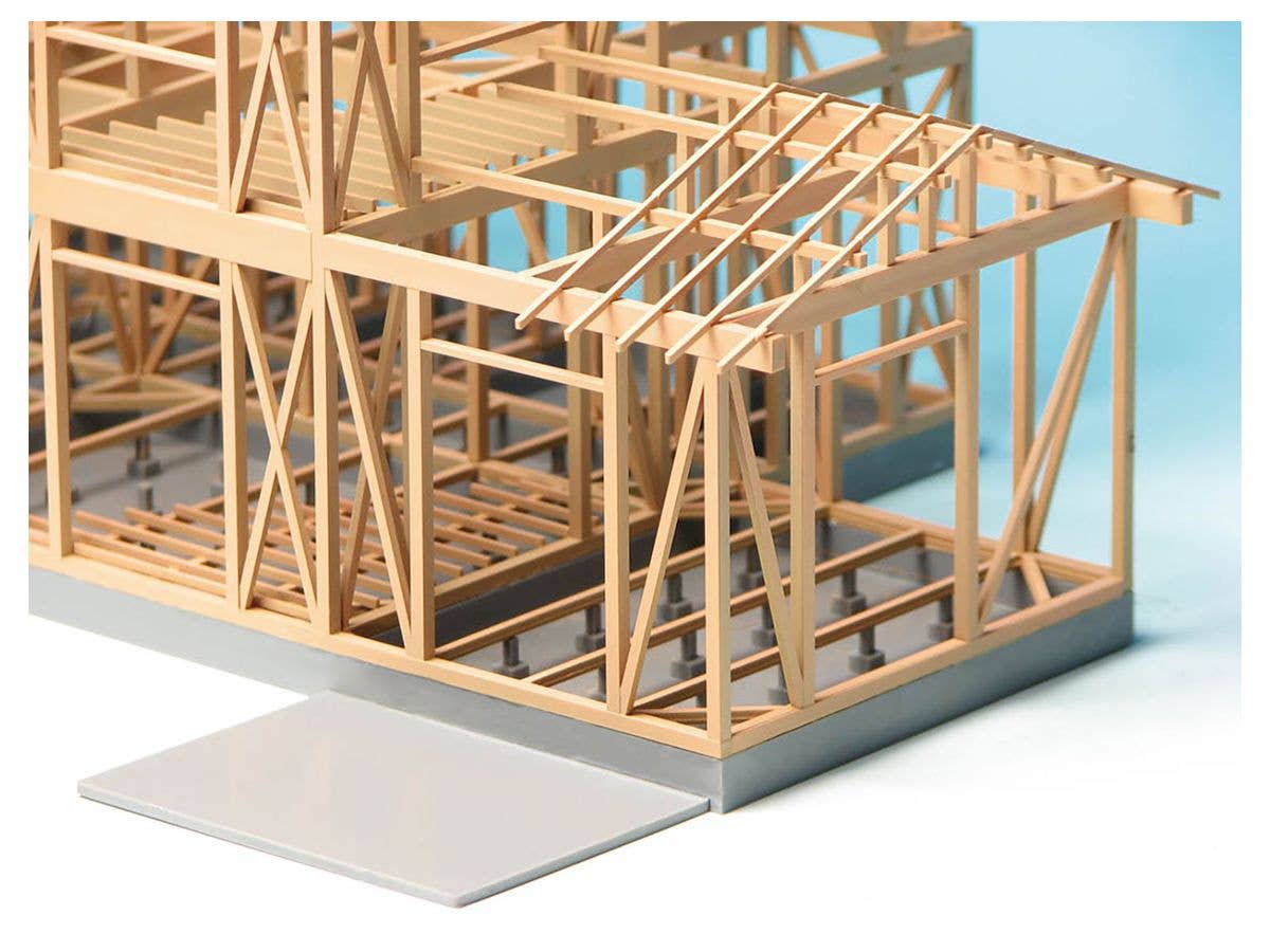 Platz 1/50 Japanese Modern Wooden House Timber Framing Construction Model | 4545782073799