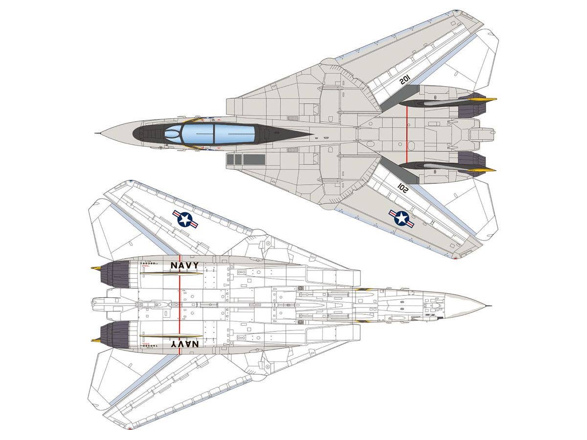 Platz 1/48 U.S. Navy F-14A Tomcat 'Jolly Rogers' | 4545782075236