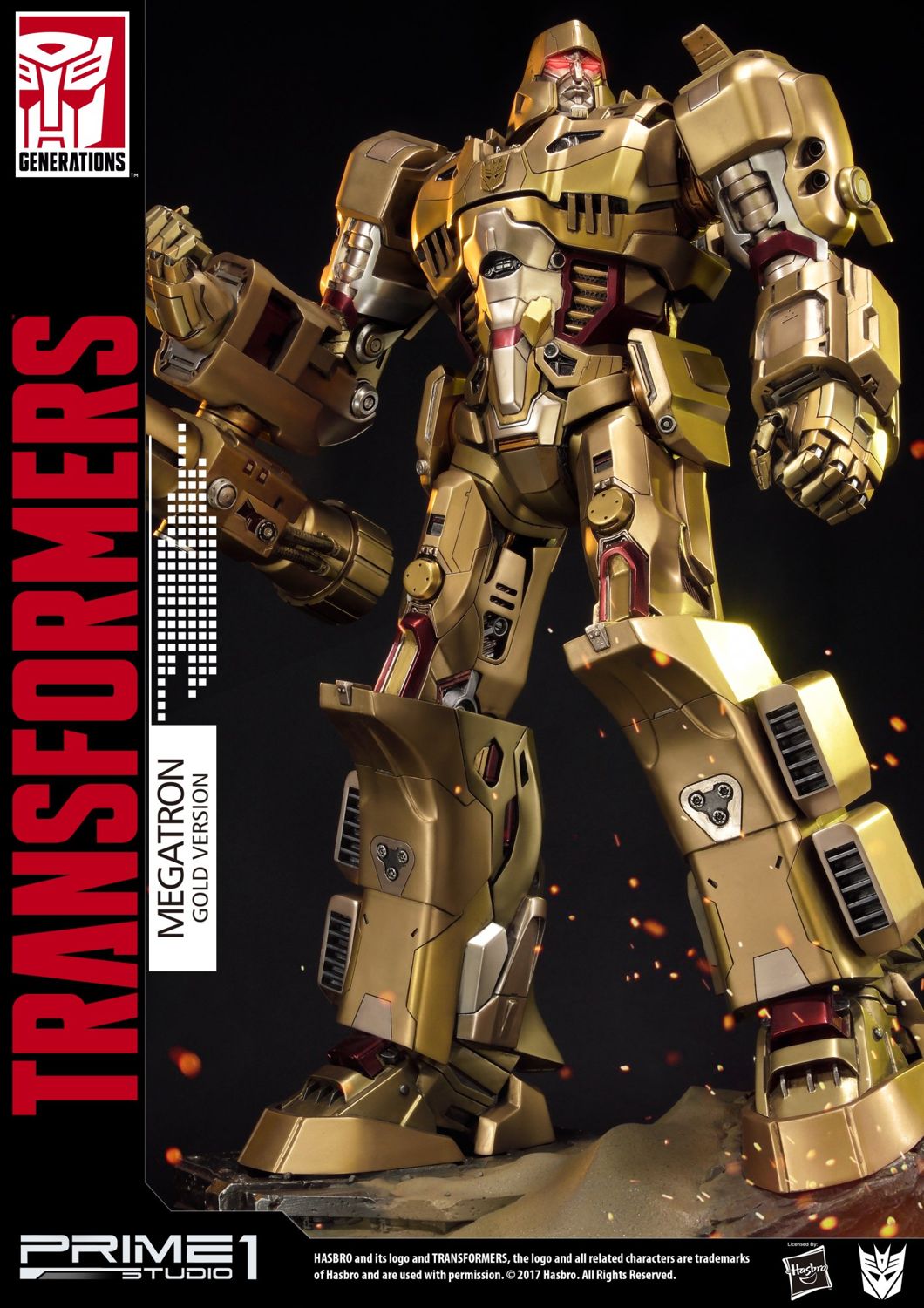 Premium Masterline Transformers: Generation 1 Megatron Gold Version