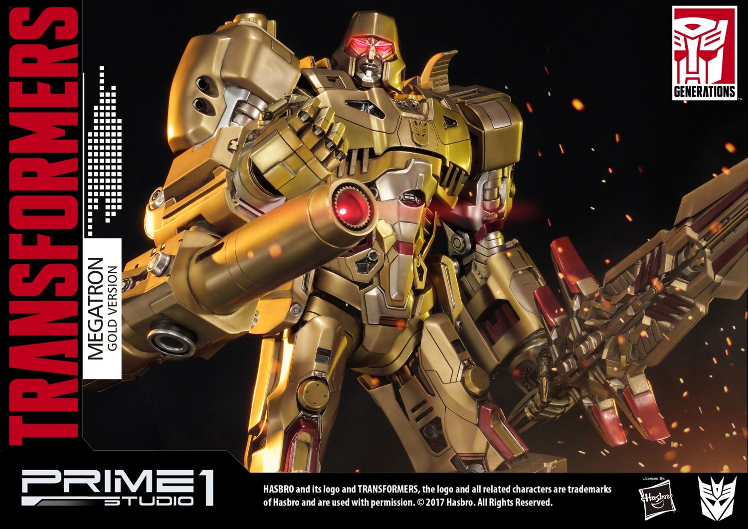 Premium Masterline Transformers: Generation 1 Megatron Gold Version