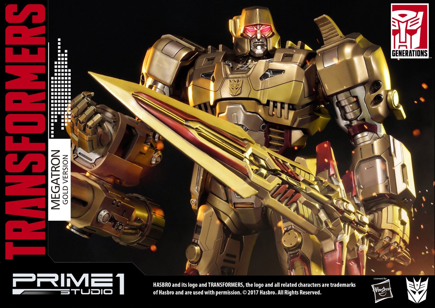 Premium Masterline Transformers: Generation 1 Megatron Gold Version
