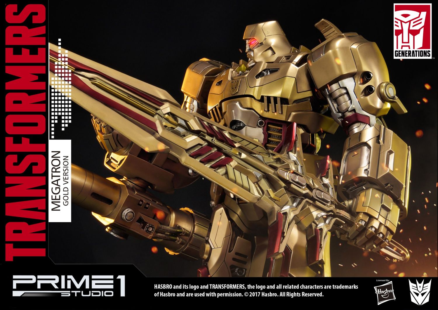 Premium Masterline Transformers: Generation 1 Megatron Gold Version