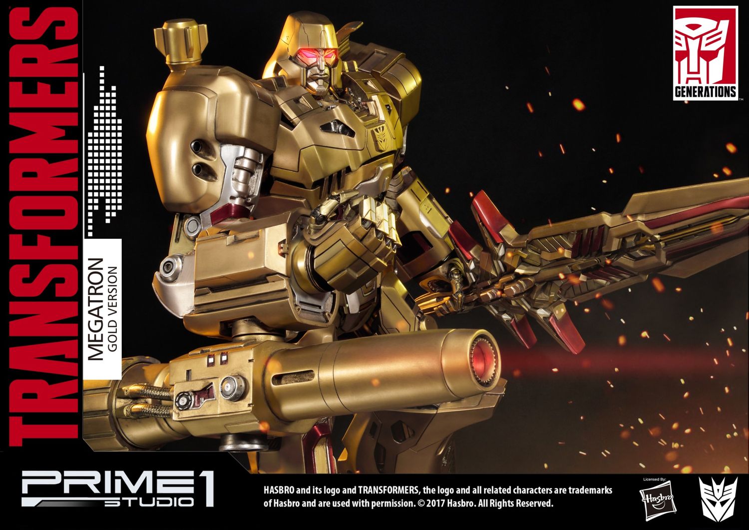 Premium Masterline Transformers: Generation 1 Megatron Gold Version