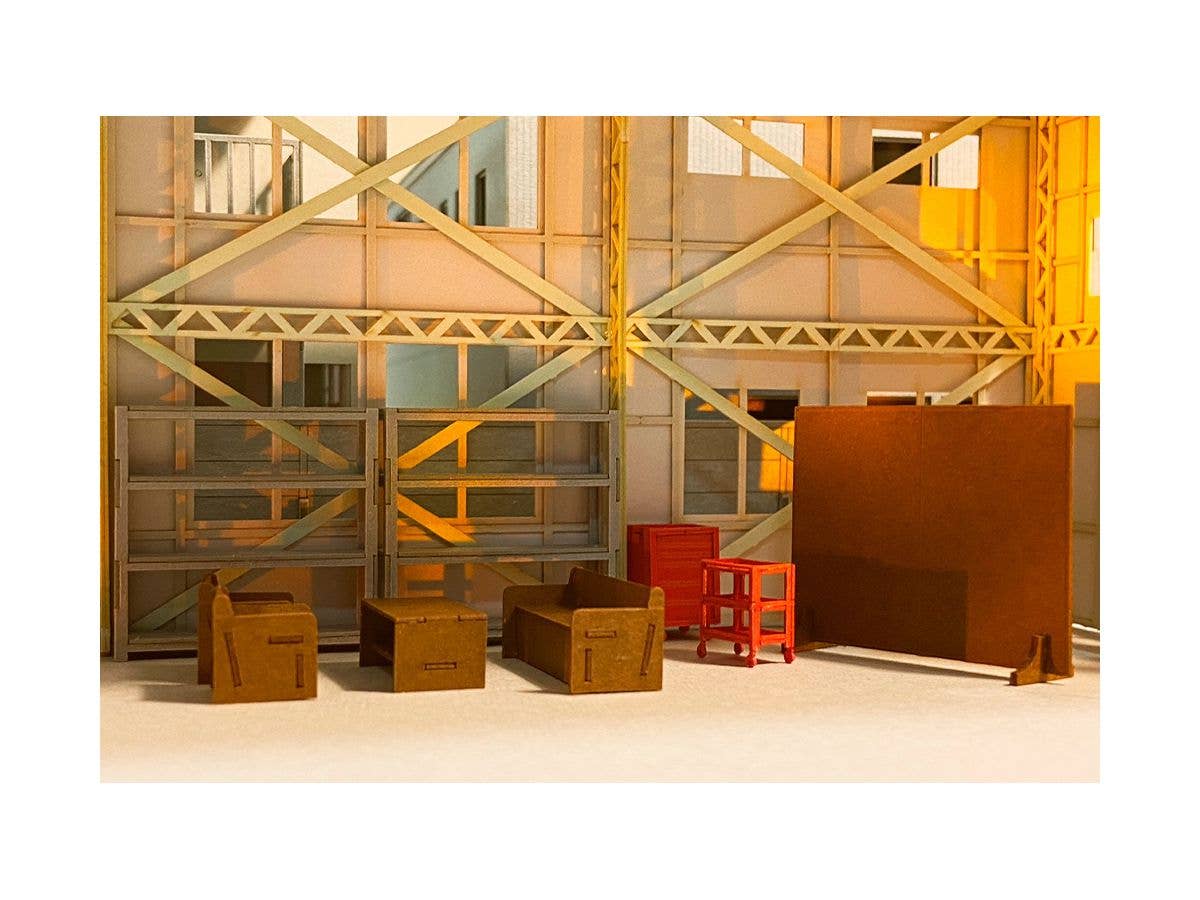 1/64-1/80th Scale Factory Interior Set Papercraft Kit | 4582362384524