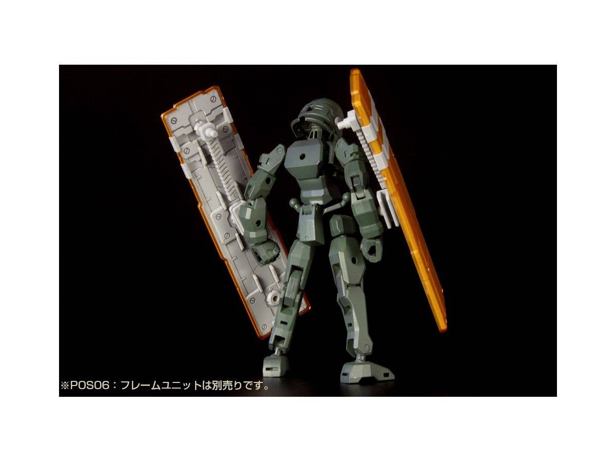 Pla Act Option Series10: Twin Shield Clear Orange(Renewal Re-Run) Model Kit Accessory | 4582362384975