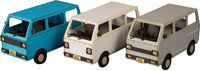PMOA 1/80 Scale Paper kit Town Corner Accessory Series kei van(white/blue/silver) | 4582362386535