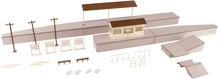PMOA 1/80 Scale Paper kit Town Corner Accessory Series Local type island platform Basic set | 4582362386702