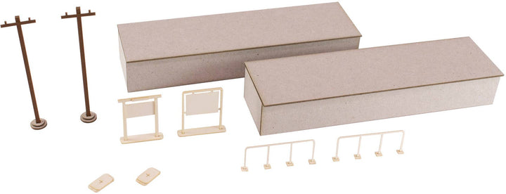 PMOA 1/80 Scale Paper kit Town Corner Accessory Series Local type island platform Extension set A（Telephone pole・Station name plate） | 4582362386719