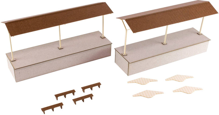PMOA 1/80 Scale Paper kit Town Corner Accessory Series Local type island platform Extension set B（Shed） | 4582362386726