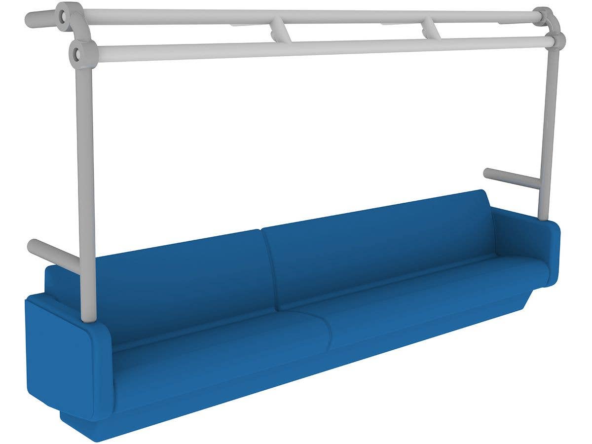 PMOA Long seat interior setA(blue) Contains 2 cars for 4-door cars | 4582362386849