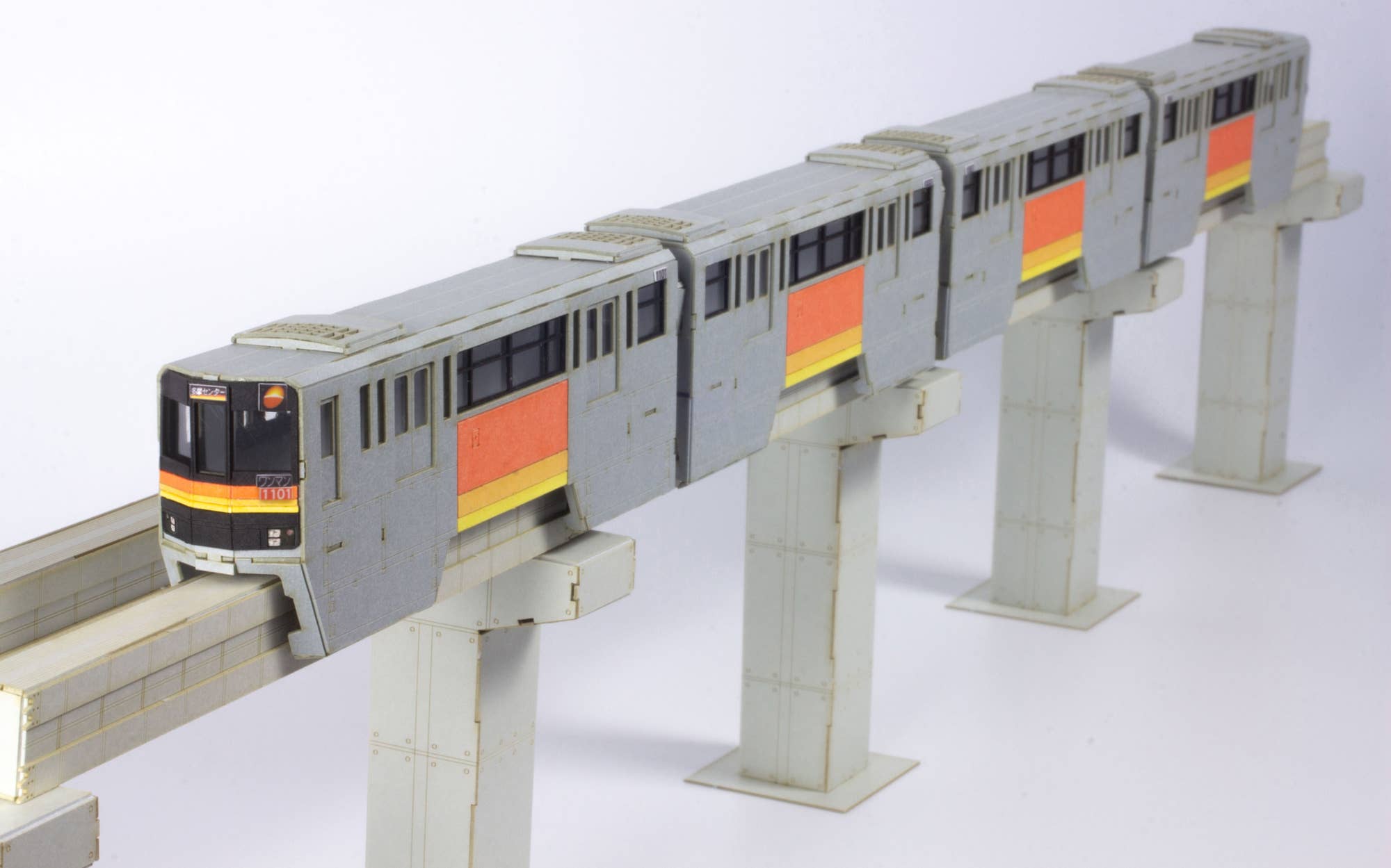 PMOA 1/150 Scale  Tama Intercity Monorail Series 1000 Paper kit（4cars） | 4582362387693