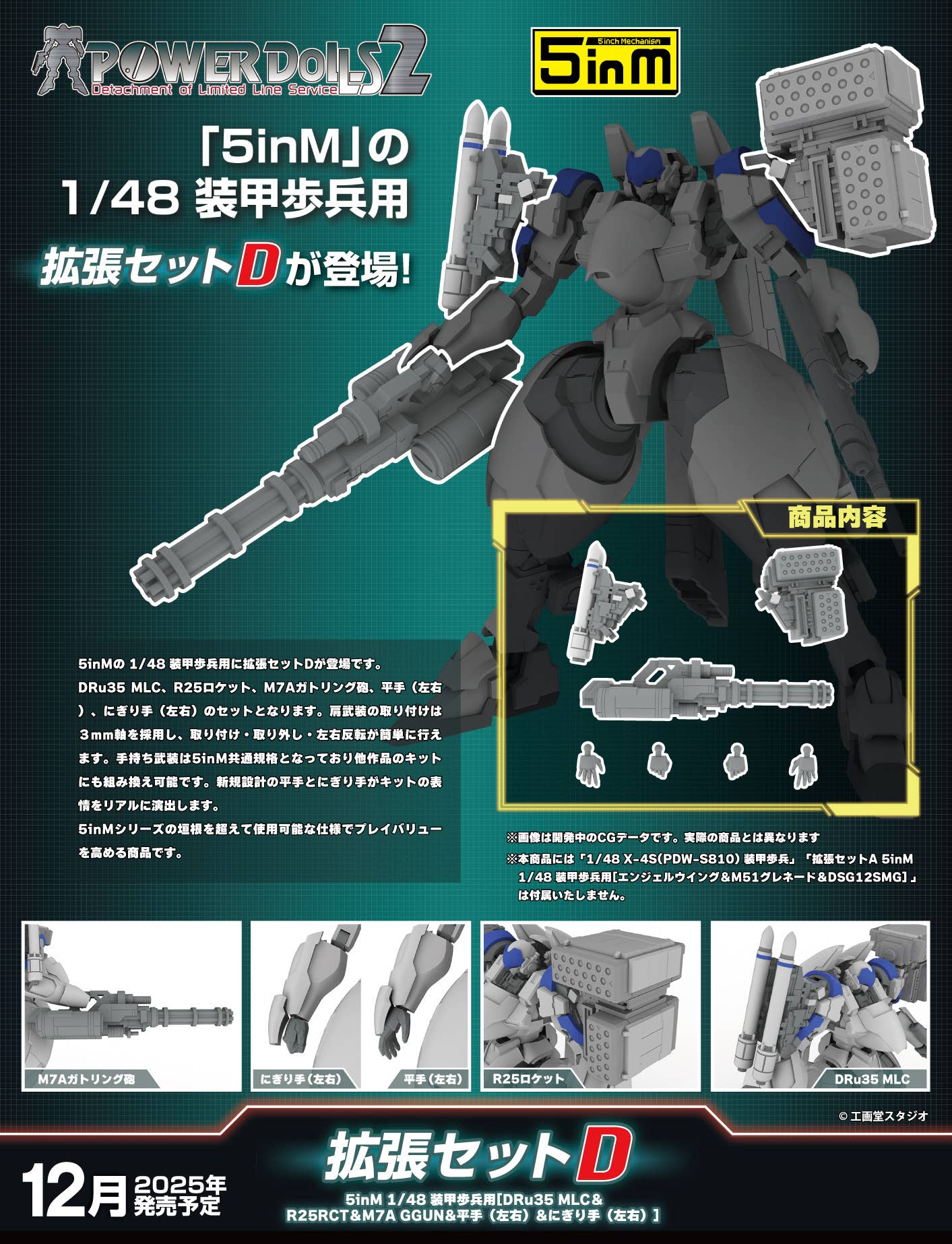 EXTENSION SET DãFor 5inM 1/48 PLDï¼»DRu35 MLCï¼ R25RCTï¼M7AGGUNï¼Flat hand parts(left and right) &Clenched hand parts(left and right)ï¼½ | 4582362388959