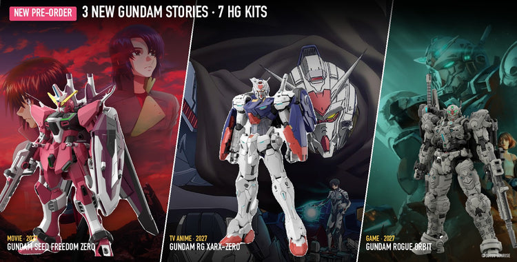 New Bandai HG 1/144 pre-orders from Gundam SEED FREEDOM ZERO, Gundam RG XARX-ZERO and Gundam Rogue Orbit