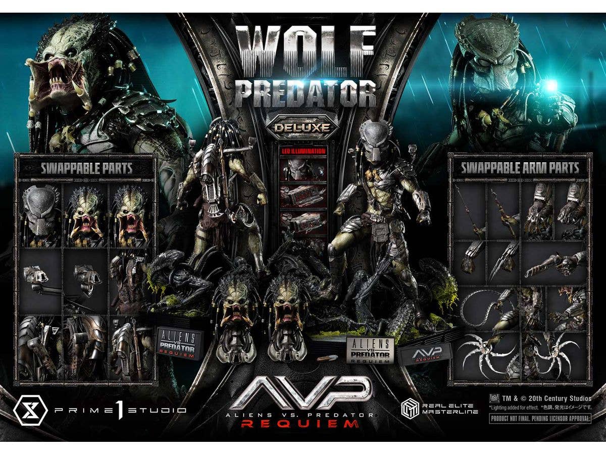 Prime 1 Studio Real Elite Masterline Aliens vs. Predator: Requiem Wolf Predator Deluxe Version | 4582647121639