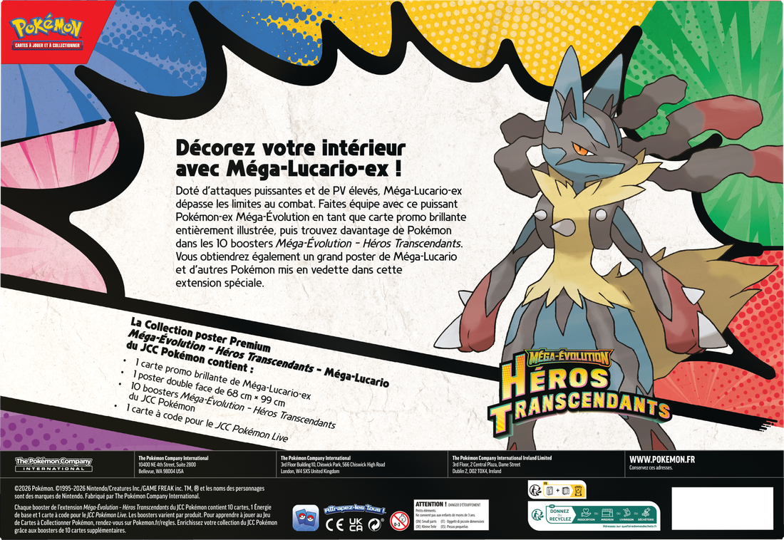 POKEMON FRENCH ME2.5 ASCENDED HEROES PREMIUM POSTER COLLECTION | 196214131040