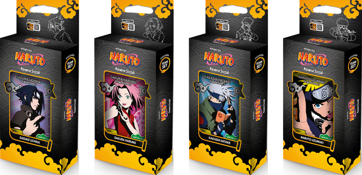 Naruto Mythos TCG Set 1 Konoha Shido 2nd Edition Teamset 8CT Display
