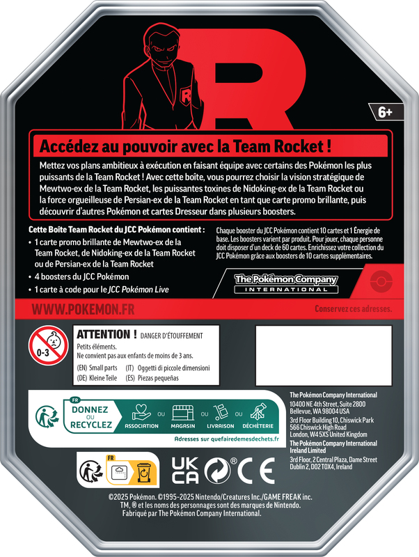 POKEMON FRENCH TEAM ROCKET TIN | 196214119635