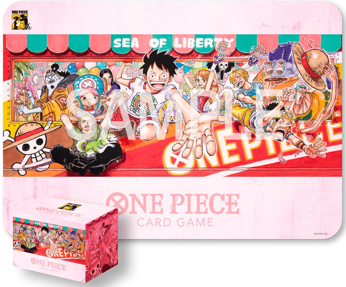 ONE PIECE CG PLAYMAT/CARD CASE SET 25TH EDITION(810059780149)(810059780149)