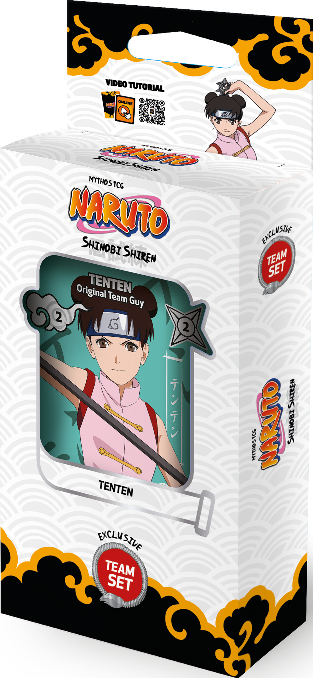 NARUTO MYTHOS TCG SET 2 SHINOBI SHIREN 1ST EDITION TEAMSET 8CT DISPLAY