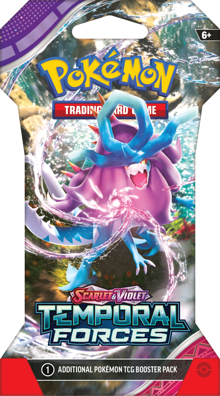 SLEEVED POKEMON SV5 TEMPORAL FORCES Booster PACK | 820650856426