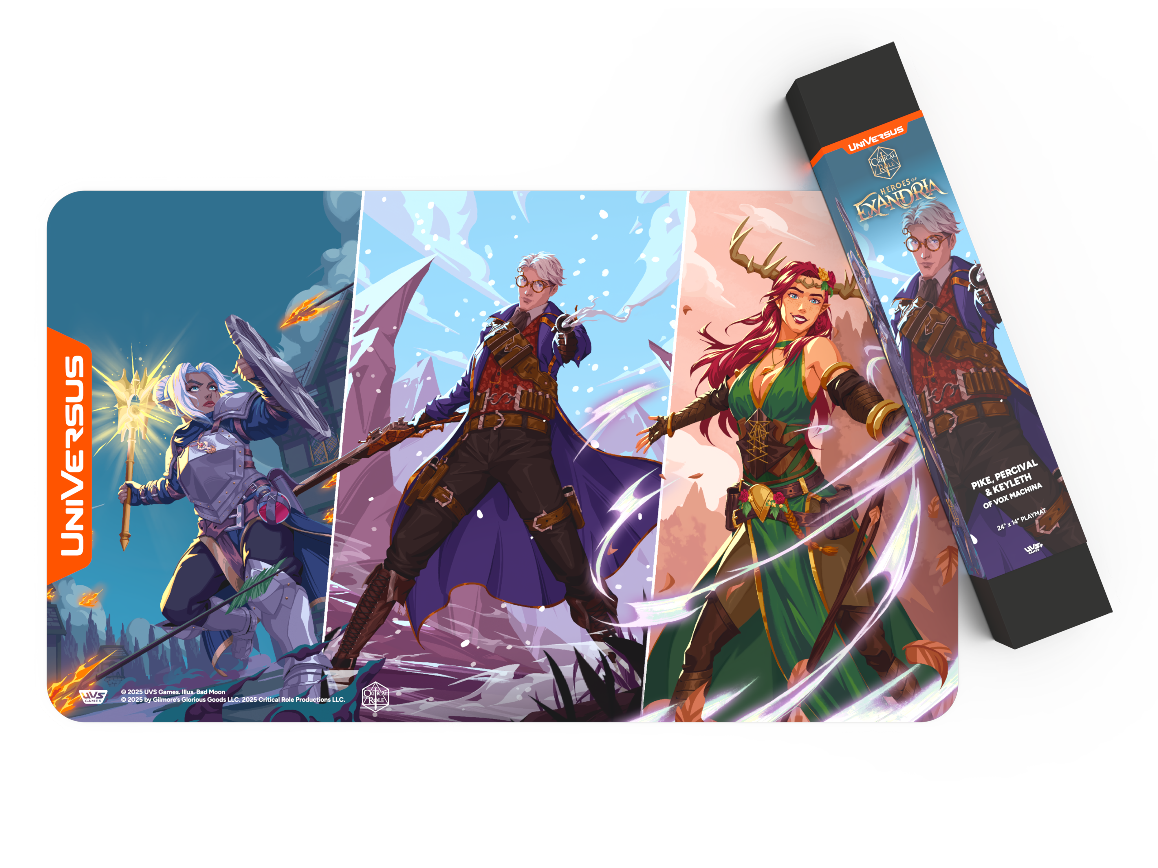 CRITICAL ROLE HEROES OF EXANDRIA PLAYMAT PIKE, PERCIVAL, KEYLETH (6) | 810155272159