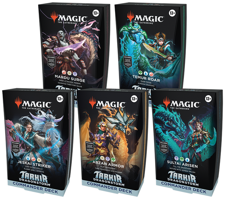 MTG: Tarkir Dragonstorm Commander Deck Display (5 decks) | 195166281209