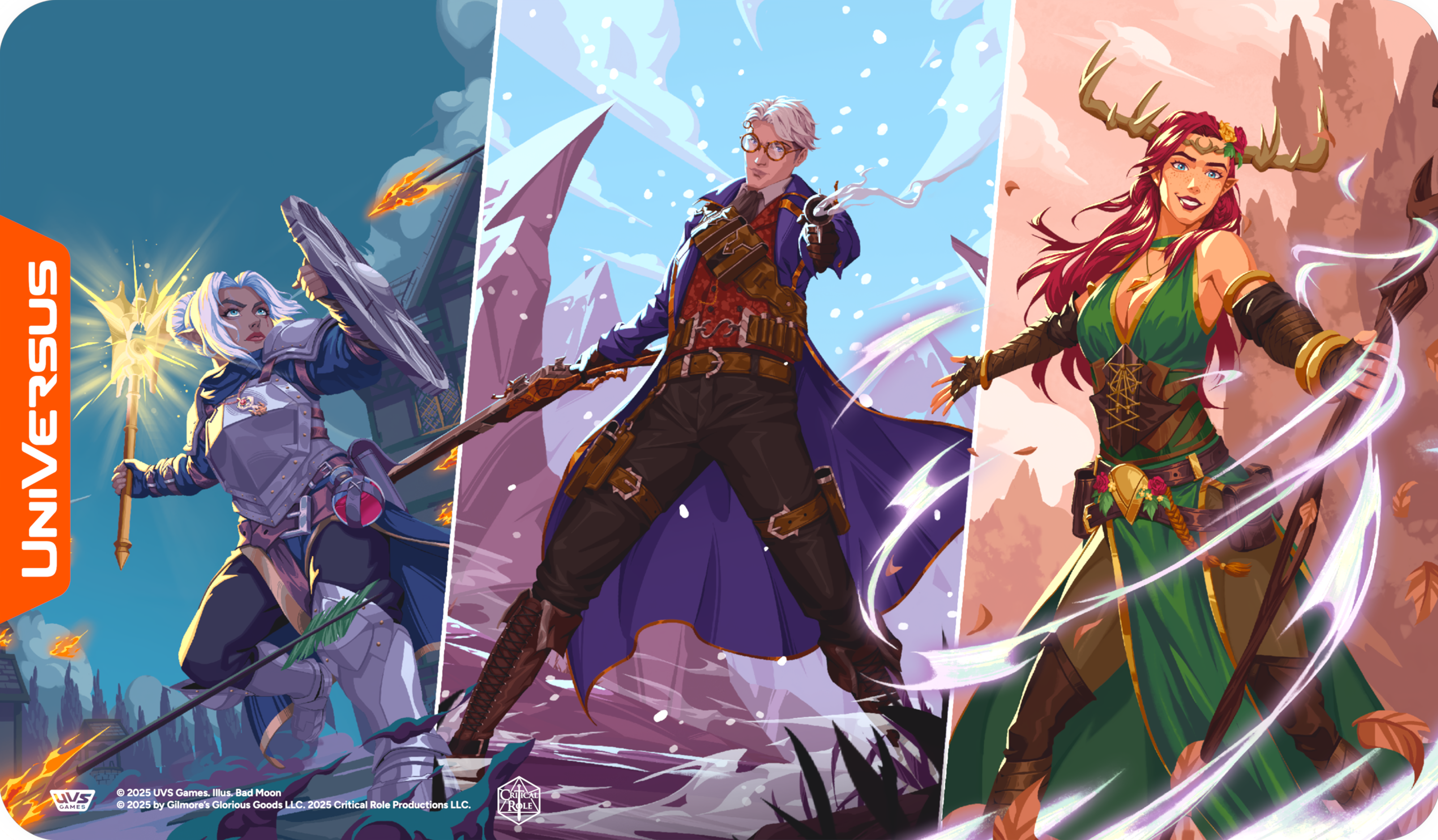 CRITICAL ROLE HEROES OF EXANDRIA PLAYMAT PIKE, PERCIVAL, KEYLETH (6) | 810155272159