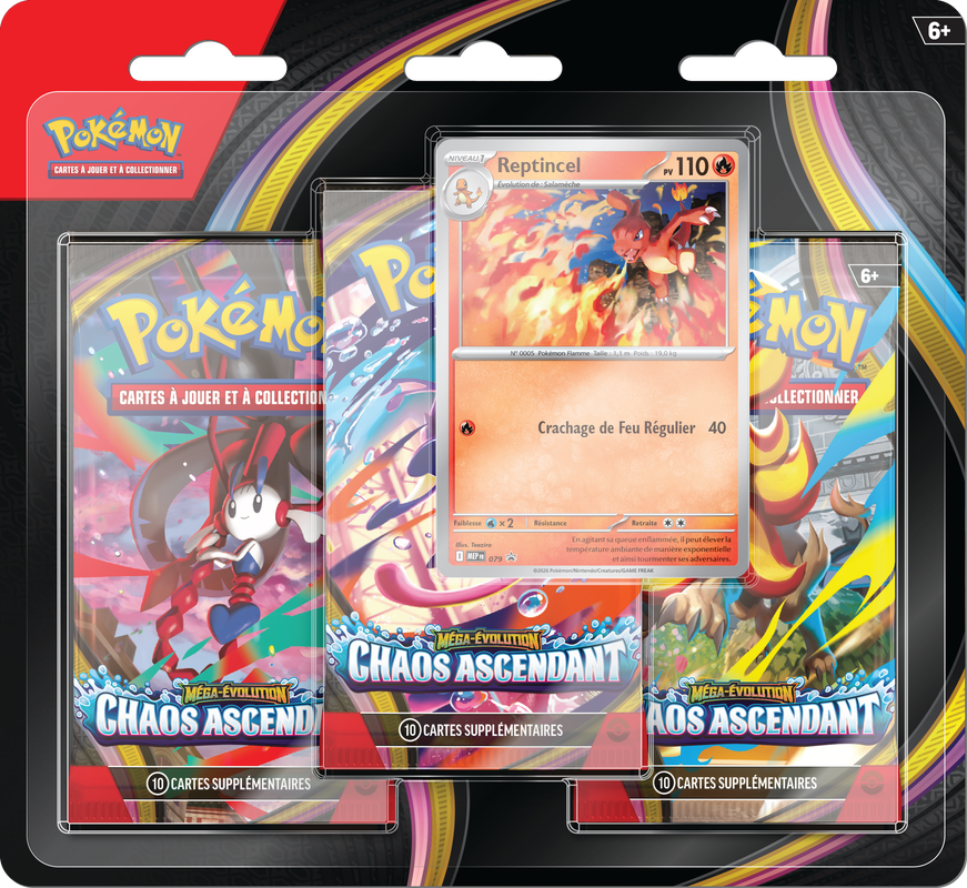 POKEMON FRENCH ME04 CHAOS RISING 3PK BLISTER | 196214140172