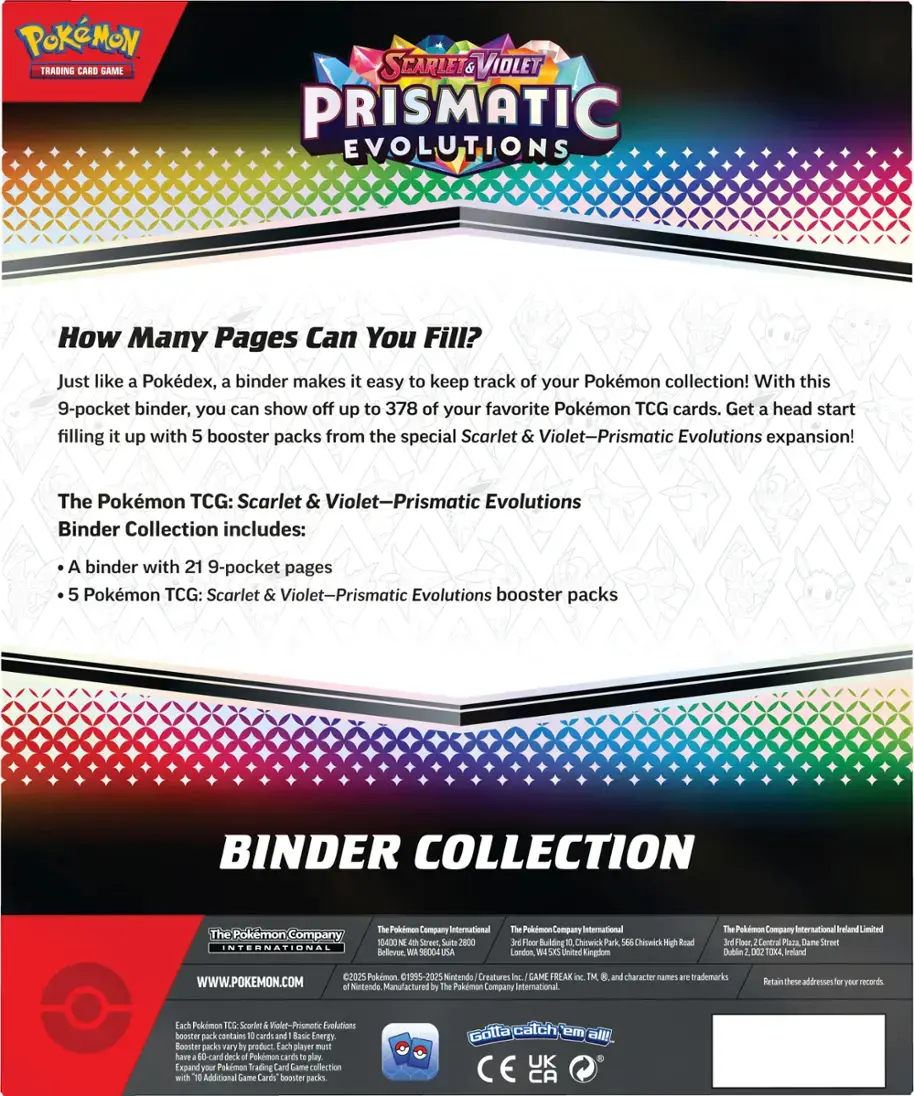 POKEMON SV8.5 PRISMATIC EVOLUTIONS BINDER COLLECTION | 196214112520