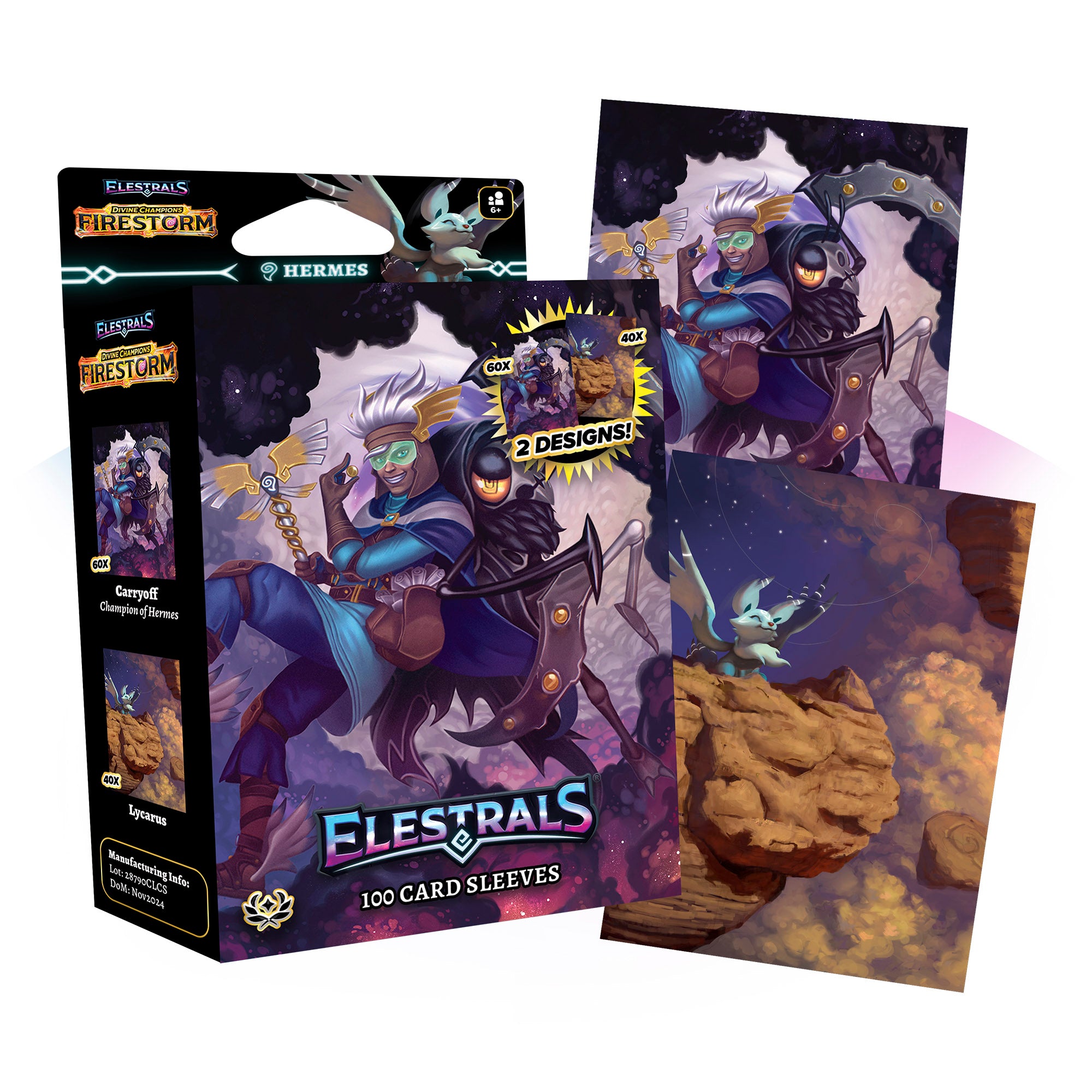 ELESTRALS CARD SLEEVES FIRESTORM CARRYOFF CHAMPION OF HERMES | 810148651374