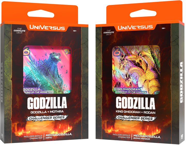 UniVersus CCG: Challenger Series Display- Godzilla & Mothra / King Ghidorah & Rodan | 810155270193