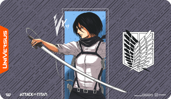 UniVersus CCG: Attack on Titan Battle for Humanity- Mikasa Ackerman Playmat: | 810155271008