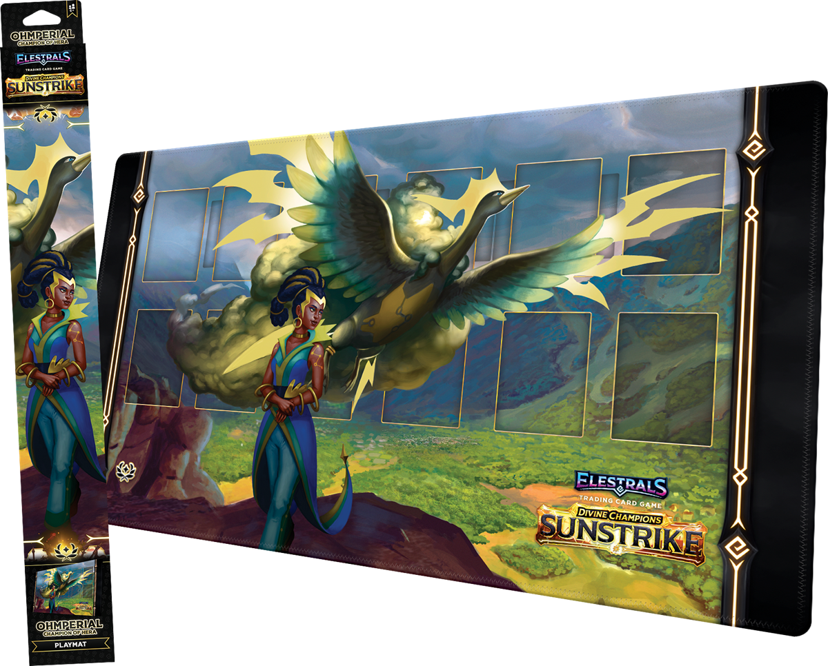 ELESTRALS SUNSTRIKE PLAYMAT OHMPERIAL CHAMPION OF HERA | 810148653477
