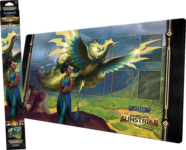 ELESTRALS SUNSTRIKE PLAYMAT OHMPERIAL CHAMPION OF HERA | 810148653477