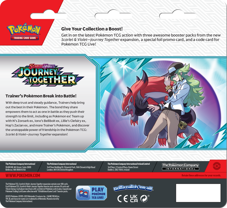 POKEMON SV9 JOURNEY TOGETHER 3PK BLISTER | 196214124233