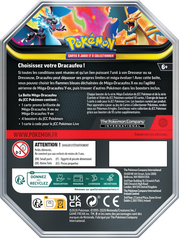 POKEMON FRENCH MEGA CHARIZARD TIN | 196214130807