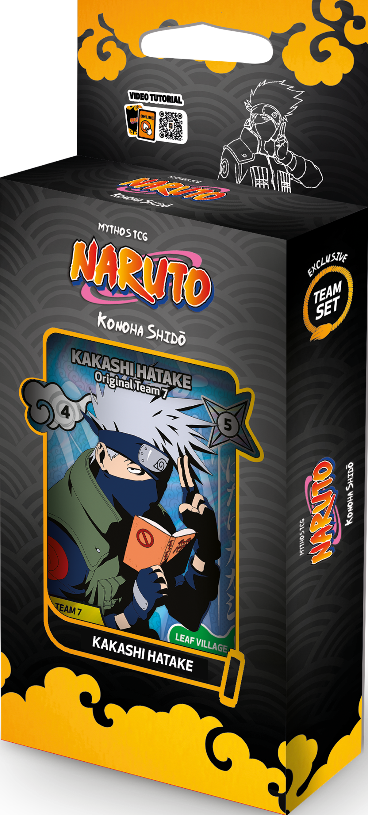 NARUTO MYTHOS TCG SET 1 KONOHA SHIDO 2ND EDITION TEAMSET 8CT DISPLAY
