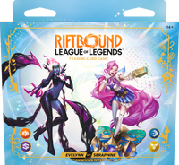 RIFTBOUND LEAGUE OF LEGENDS TCG RADIANCE SHOWDOWN DECK DISPLAY - EVELYNN VS SERAPHINE 4CT | 810155276263