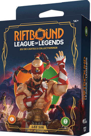 RIFTBOUND FRENCH LEAGUE OF LEGENDS TCG ORIGINS CHAMPION DECK LEE SIN 4CT DISPLAY | 810155275143