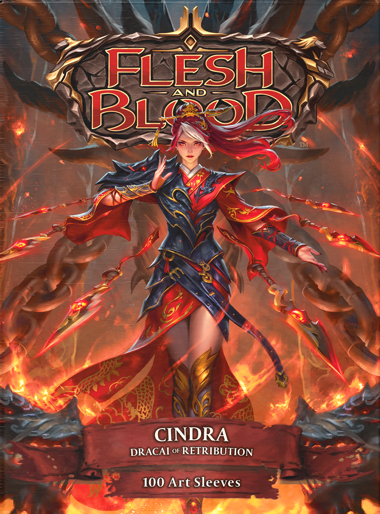 Dragon Shield Sleeves: Standard- Matte 'Flesh &amp; Blood Cindra, Dracai of Retribution' Art, Limited Edition | 5706569161460
