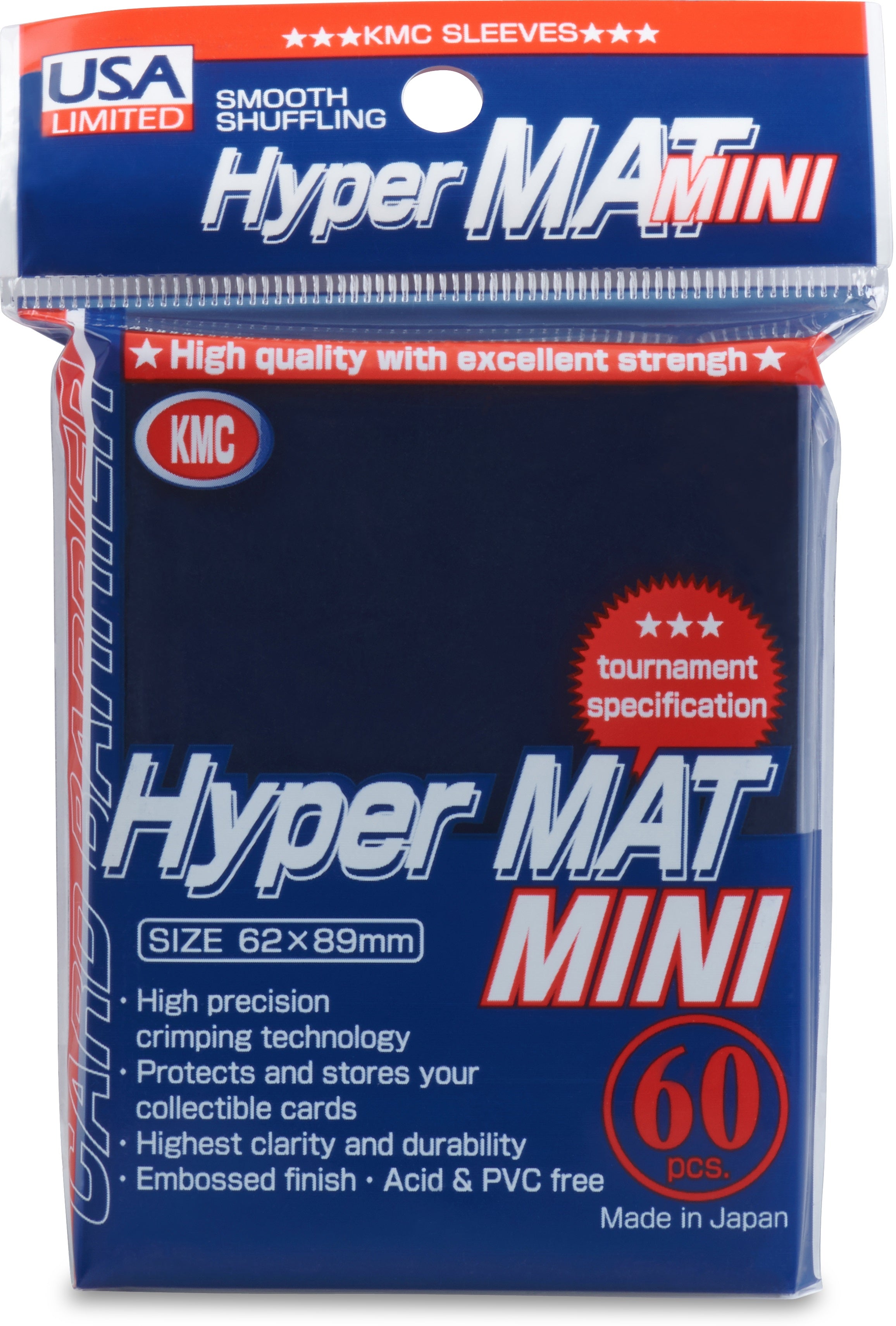 Card Sleeves: Mini- Hyper Matte Blue, USA Pack | 4521086002123