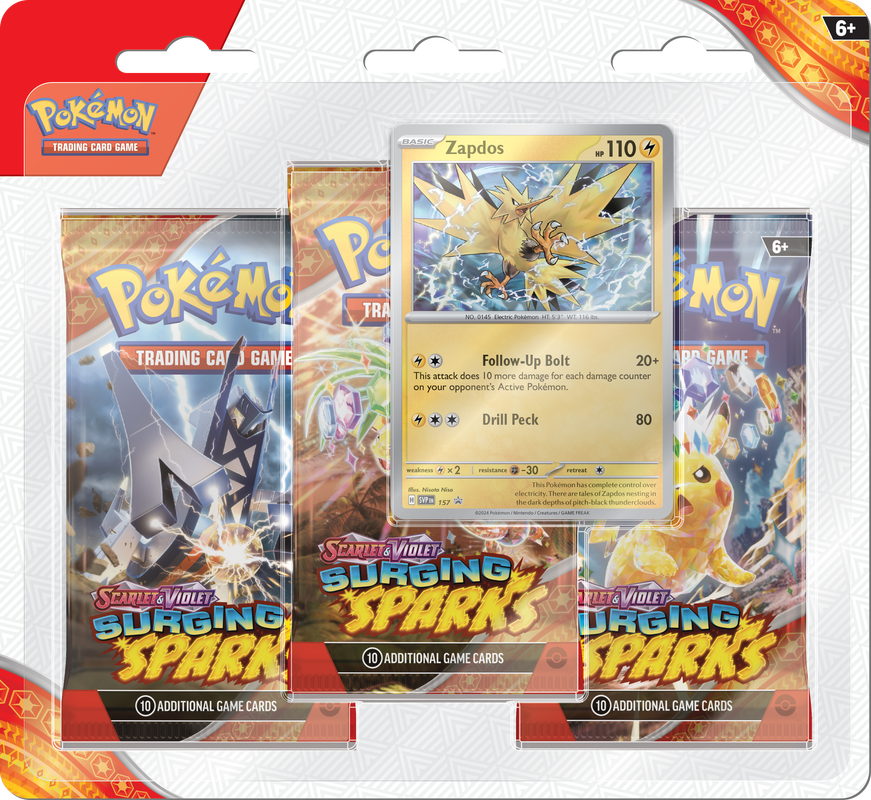 POKEMON SV8 SURGING SPARKS 3PK BLISTER | 820650859380