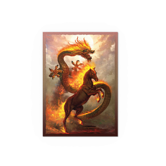 DRAGON SHIELD SLEEVES DUAL MATTE FIRE HORSE 100CT | 5706569121150