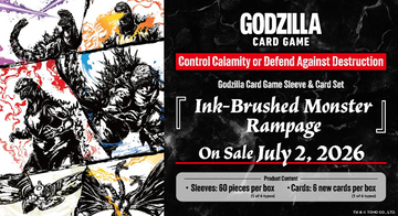 GODZILLA CG INK-BRUSHED MONSTER RAMPAGE SLEEVE & CARD SET(4988104178077)