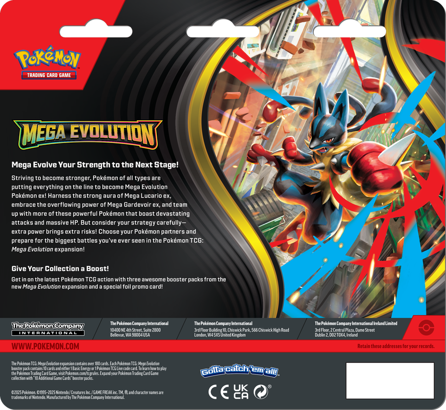 POKEMON ME01 MEGA EVOLUTION 3PK BLISTER | 196214136106