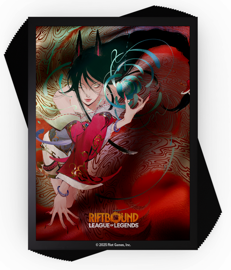 RIFTBOUND LEAGUE OF LEGENDS TCG ORIGINS ART SLEEVES AHRI 100CT | 810155273873